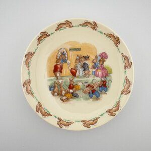 Vintage Royal Doulton Bunnykins Ticket Booth 6" Plate